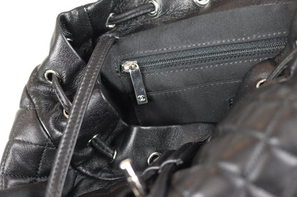 Black Quilted Urban Spirit Lambskin Large Backpack SHW
