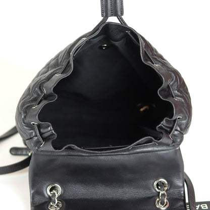 Black Quilted Urban Spirit Lambskin Large Backpack SHW