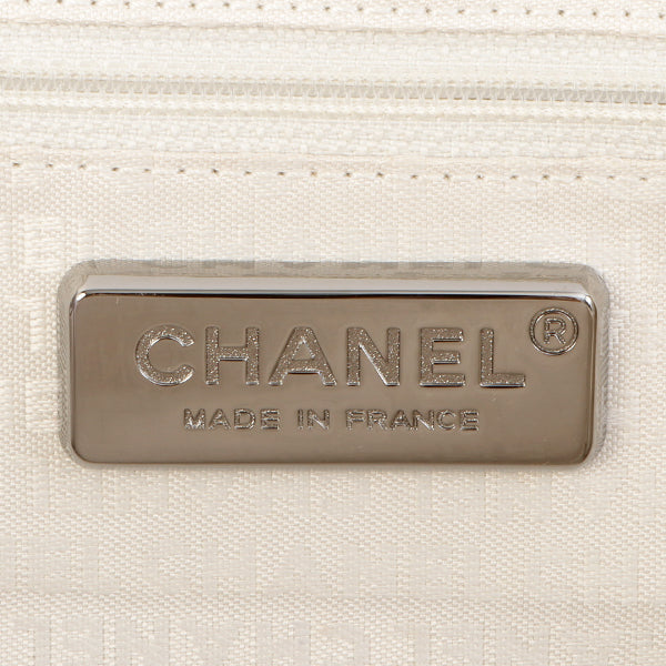 Chanel Around 2006 Made Wild Stitch Logo Embossed Metal Clasp Top Handle Bag Brown