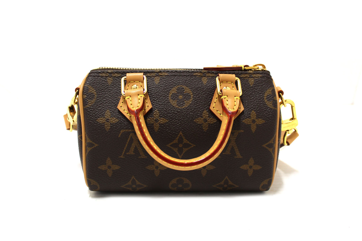 Louis Vuitton Classic Monogram Nano Speedy Hand/Shoulder Bag