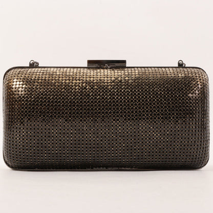 CHANEL Around 2006 Made Beads Cc Metal Clasp Chain 2Way Bag Black