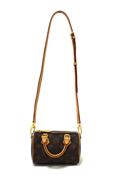 Louis Vuitton Classic Monogram Nano Speedy Hand/Shoulder Bag