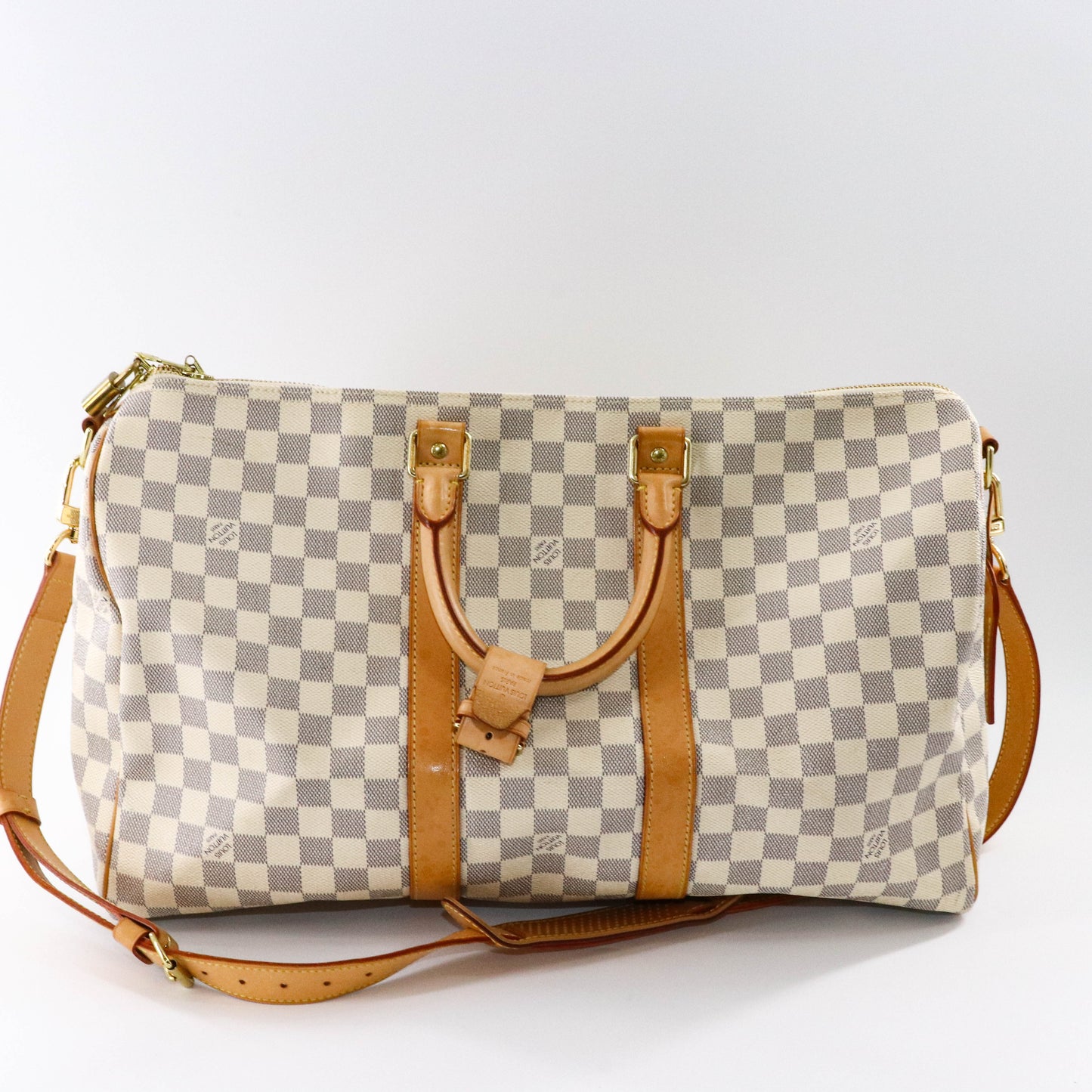 Louis-Vuitton Damier Azur Canvas Keepall Bandoulière 45