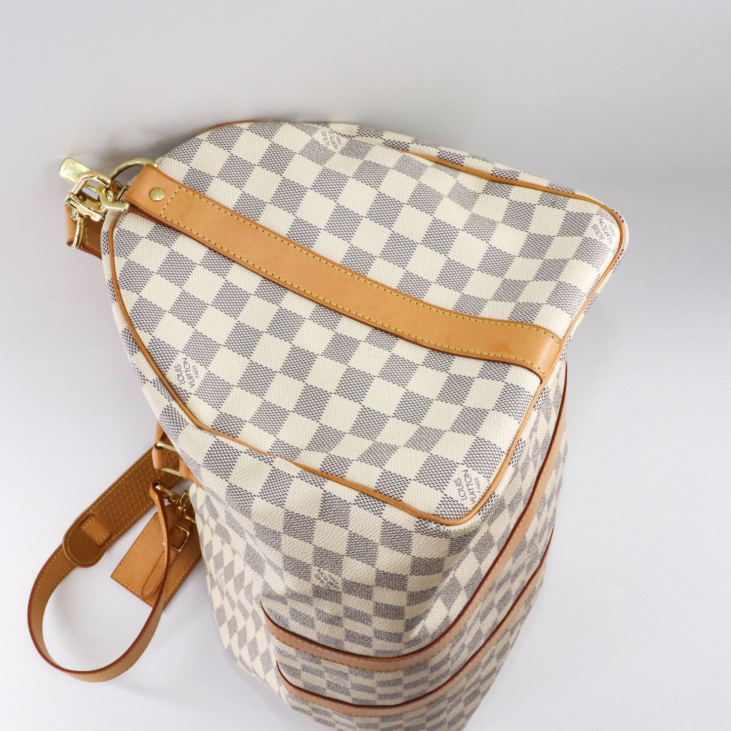 Louis-Vuitton Damier Azur Canvas Keepall Bandoulière 45