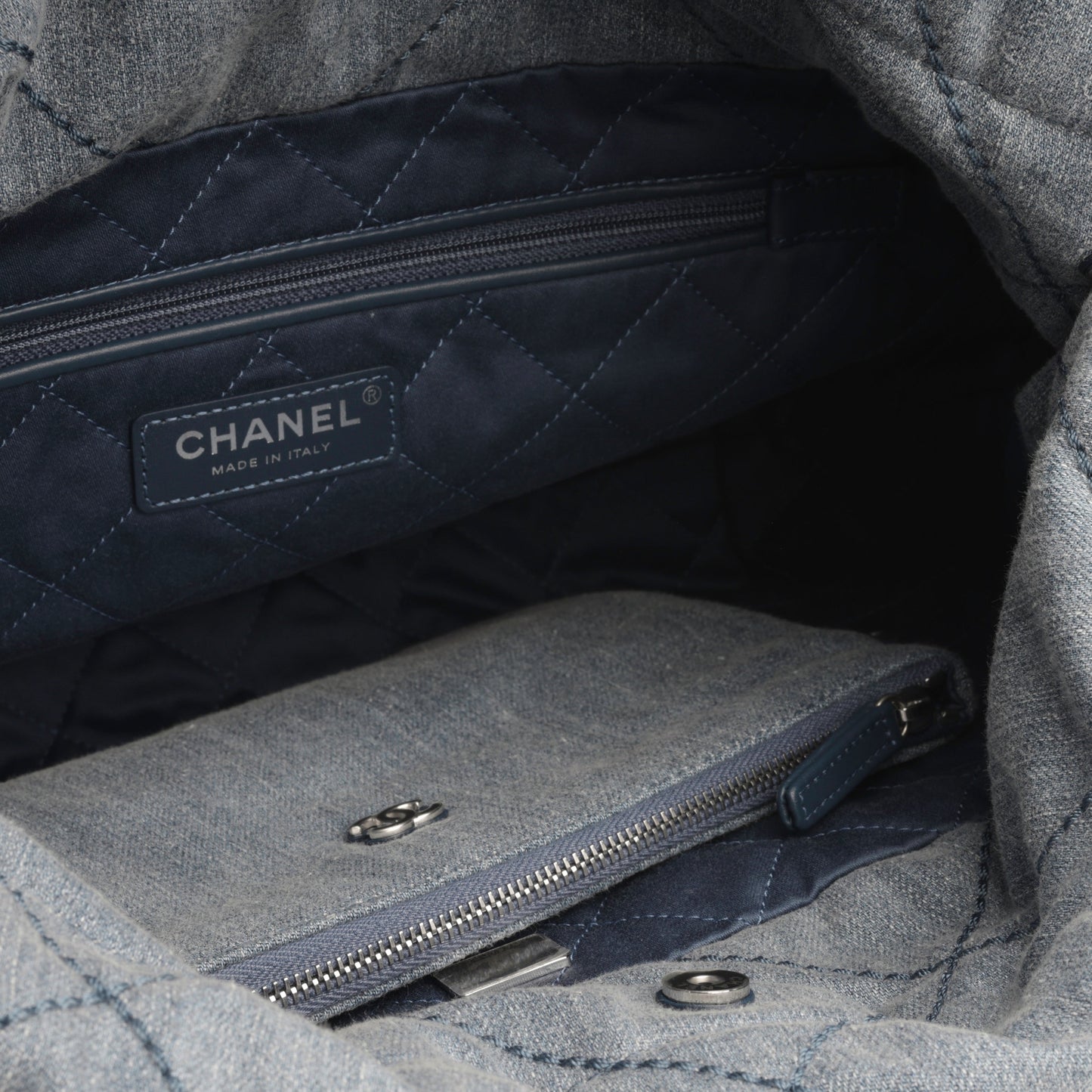 Small 22 Tote - Blue denim