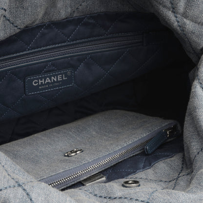 Small 22 Tote - Blue denim