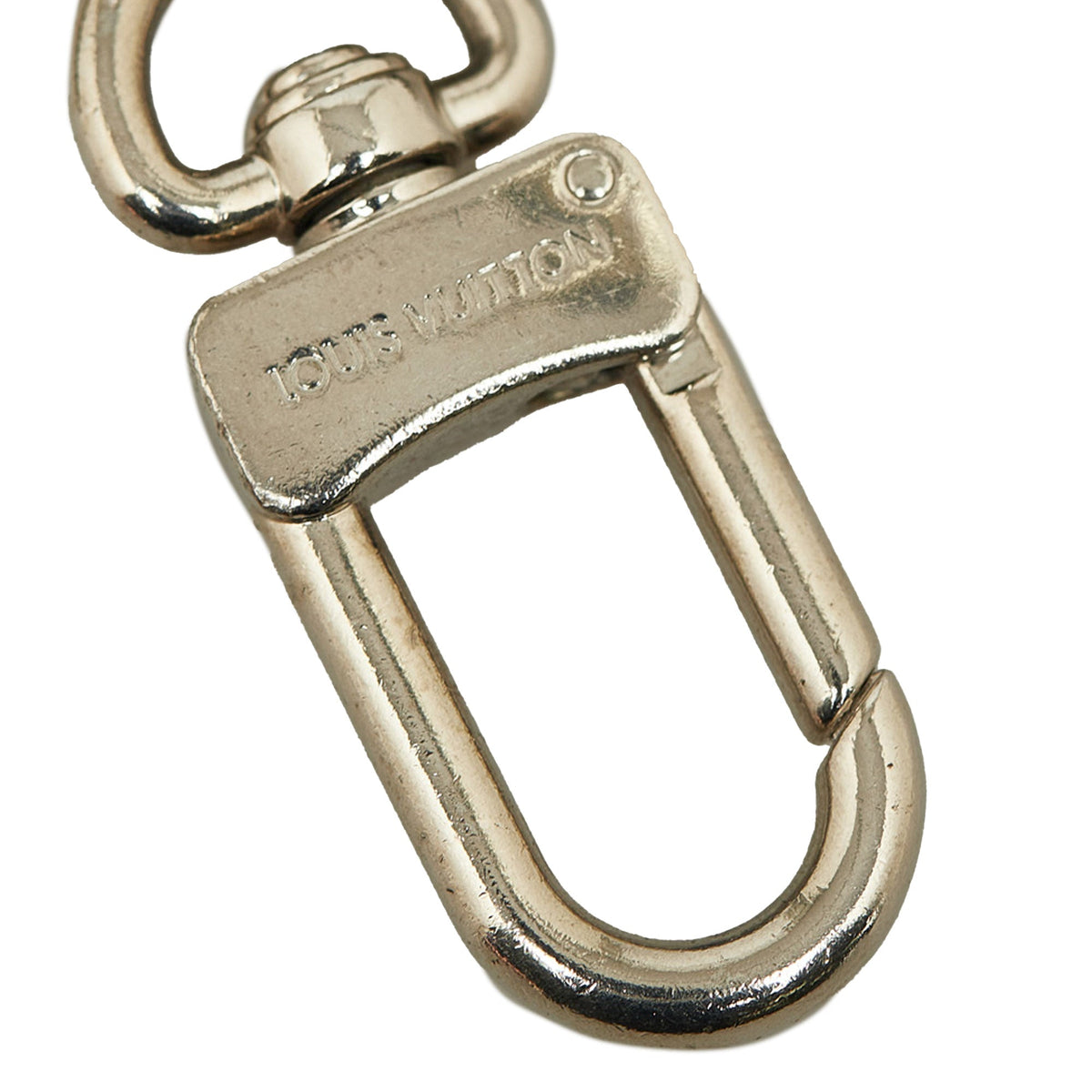 Silver Louis Vuitton LV Initials Key Holder