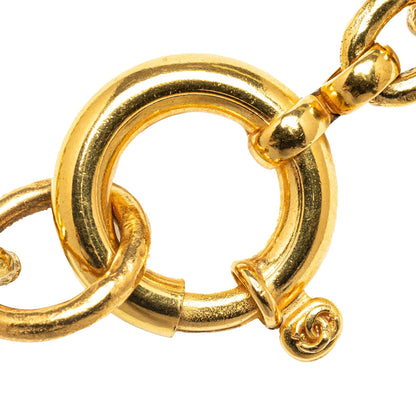 CHANEL CC Round Pendant Necklace Costume Necklace