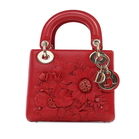 Mini Lambskin DiorAmour Applique Flower Lady Dior