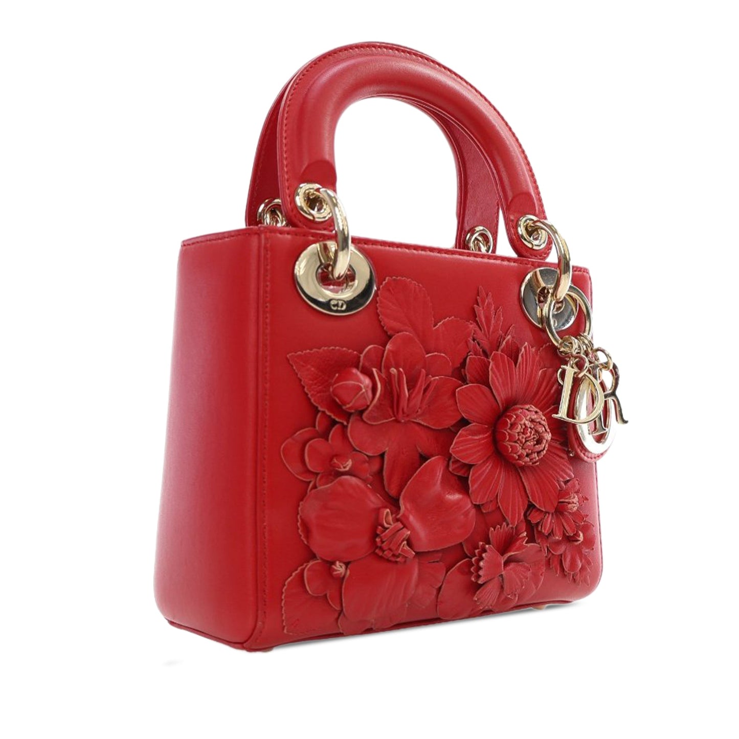 Mini Lambskin DiorAmour Applique Flower Lady Dior