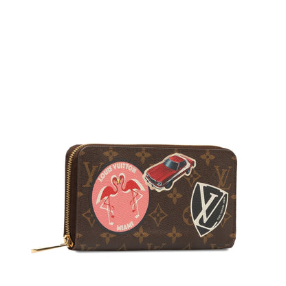 Brown Louis Vuitton Monogram World Tour Zippy Long Wallet
