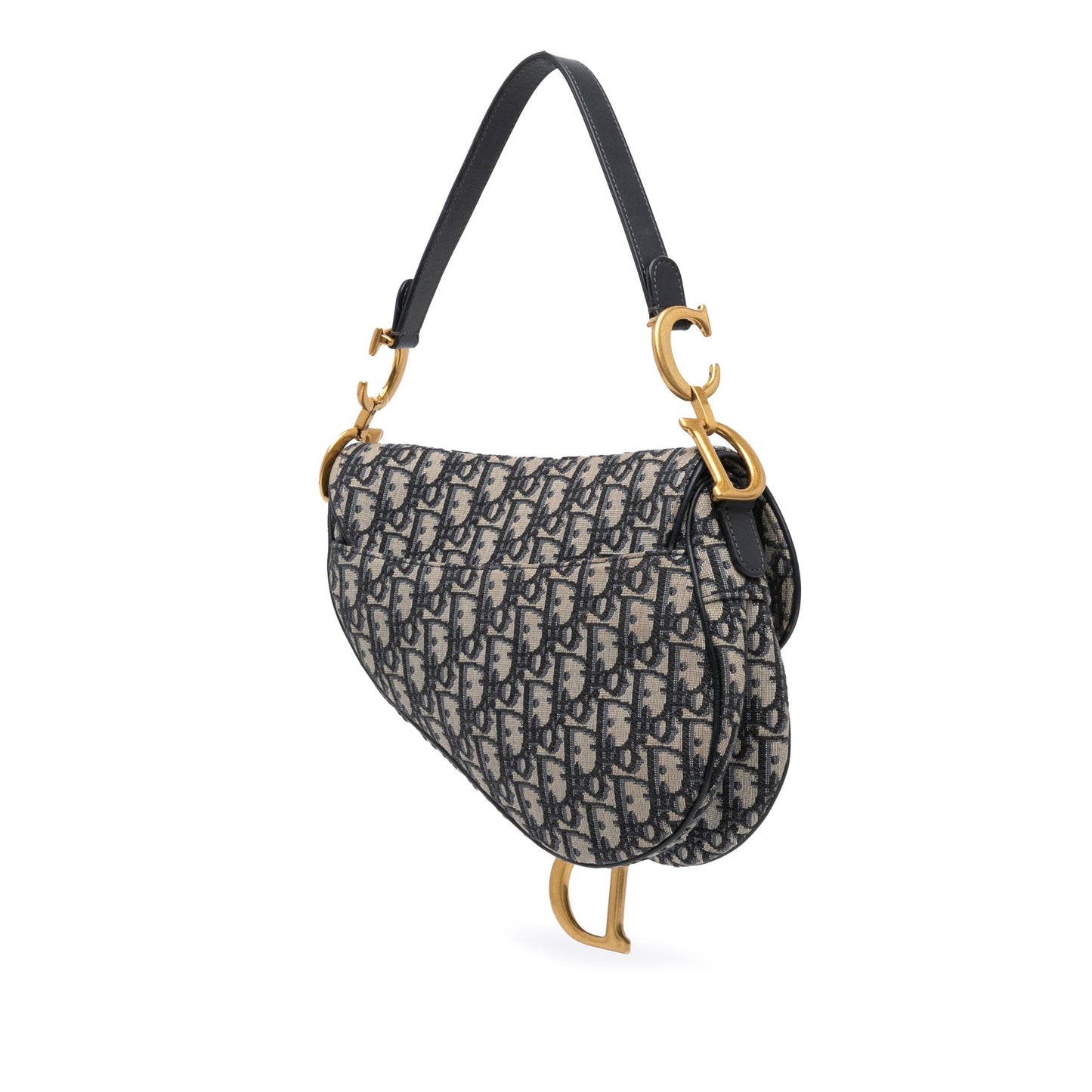 Oblique Canvas Saddle Bag