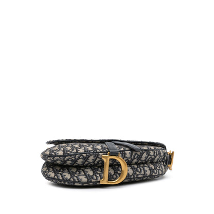 Oblique Canvas Saddle Bag