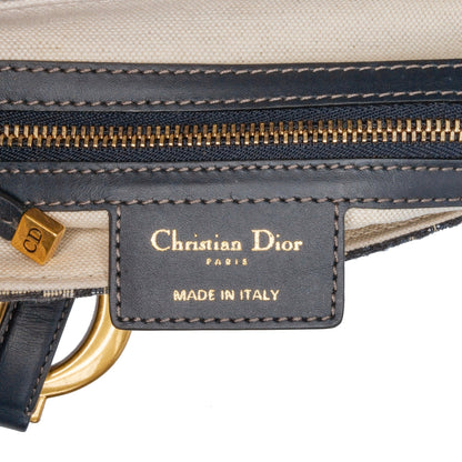 Oblique Canvas Saddle Bag