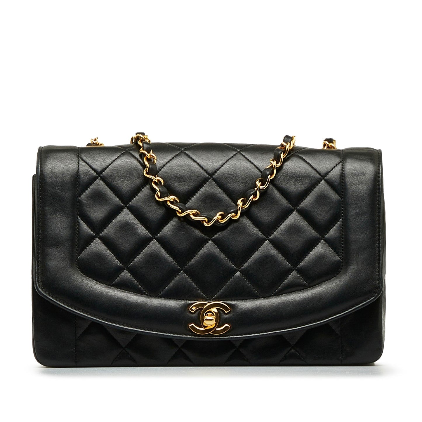 Chanel Medium Lambskin Diana Flap Crossbody Bag