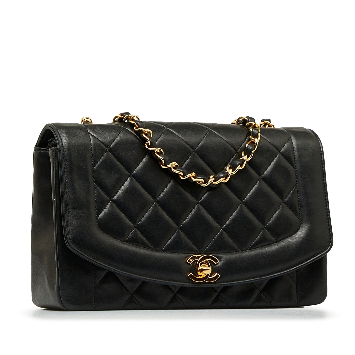 Chanel Medium Lambskin Diana Flap Crossbody Bag