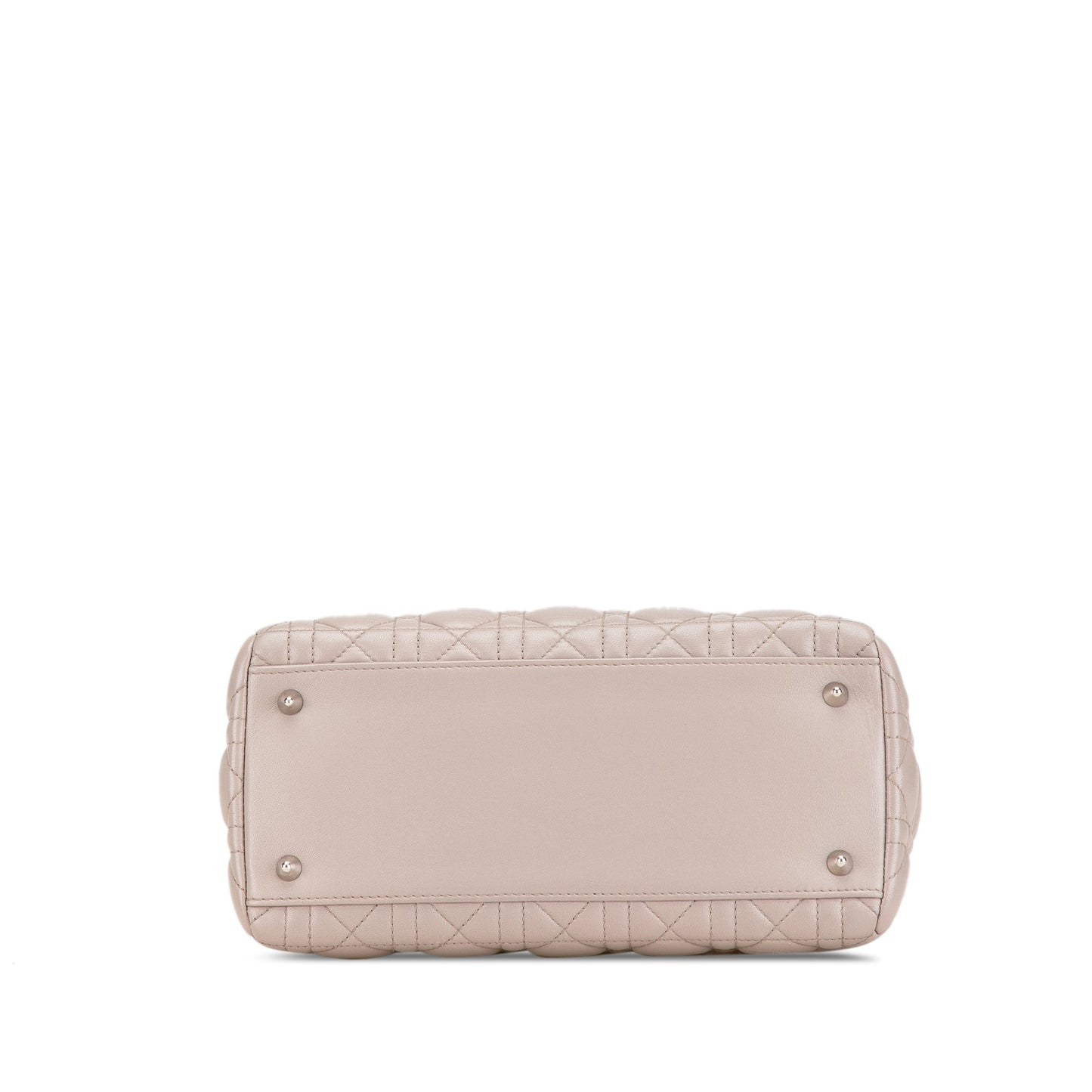 Medium Lambskin Cannage Ruffle Trim Lady Dior