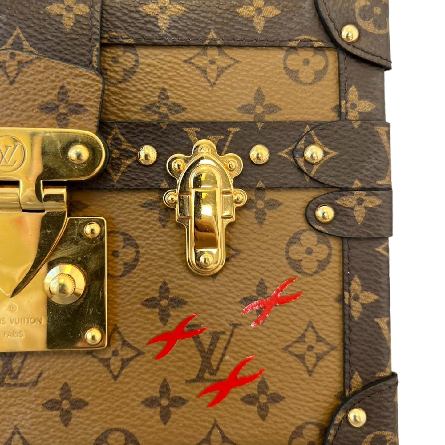 Louis-Vuitton Petite Malle Reverse Monogram Brown GHW