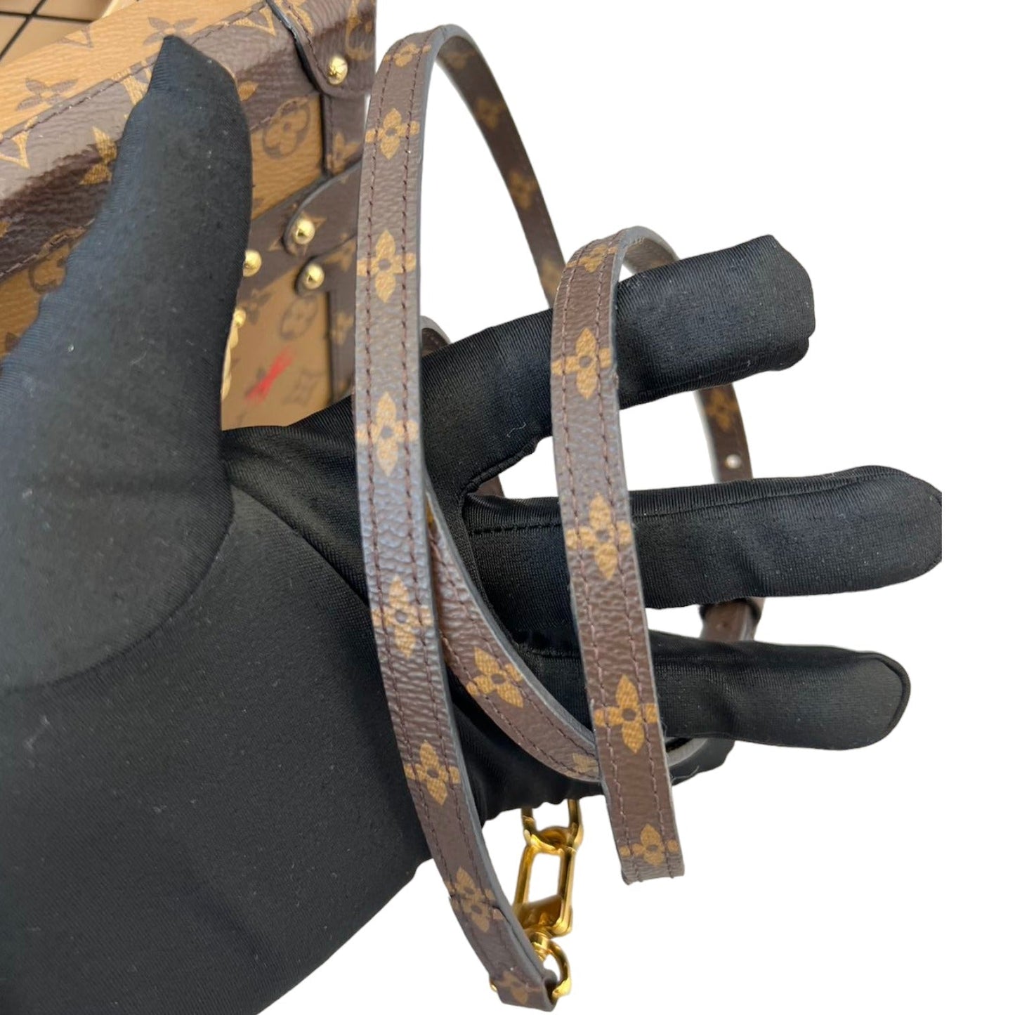Louis-Vuitton Petite Malle Reverse Monogram Brown GHW