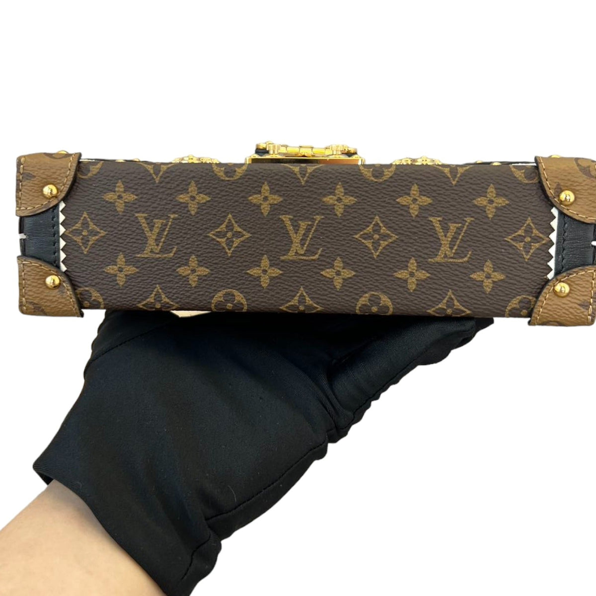 Louis-Vuitton Petite Malle Monogram Brogue Brown GHW