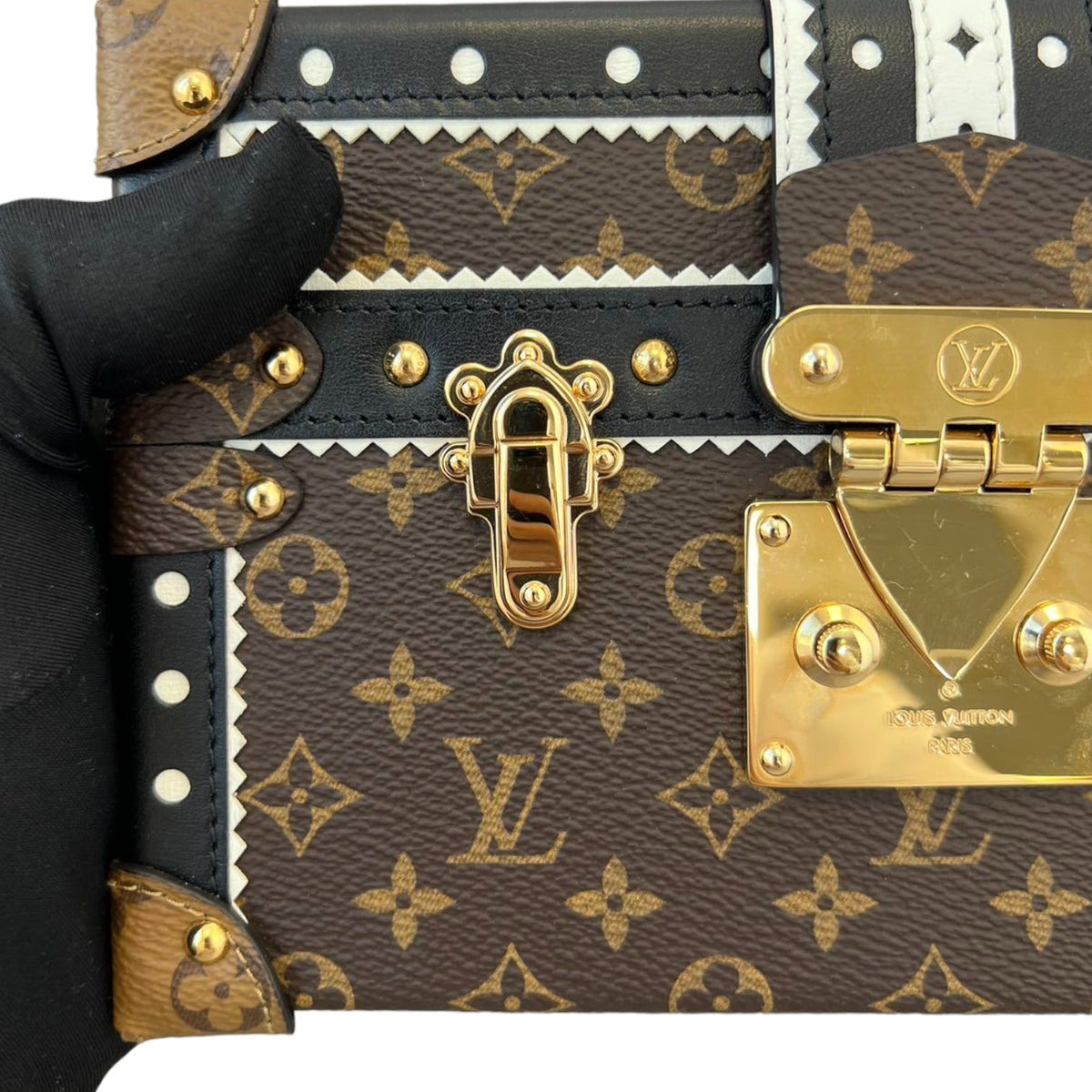 Louis-Vuitton Petite Malle Monogram Brogue Brown GHW