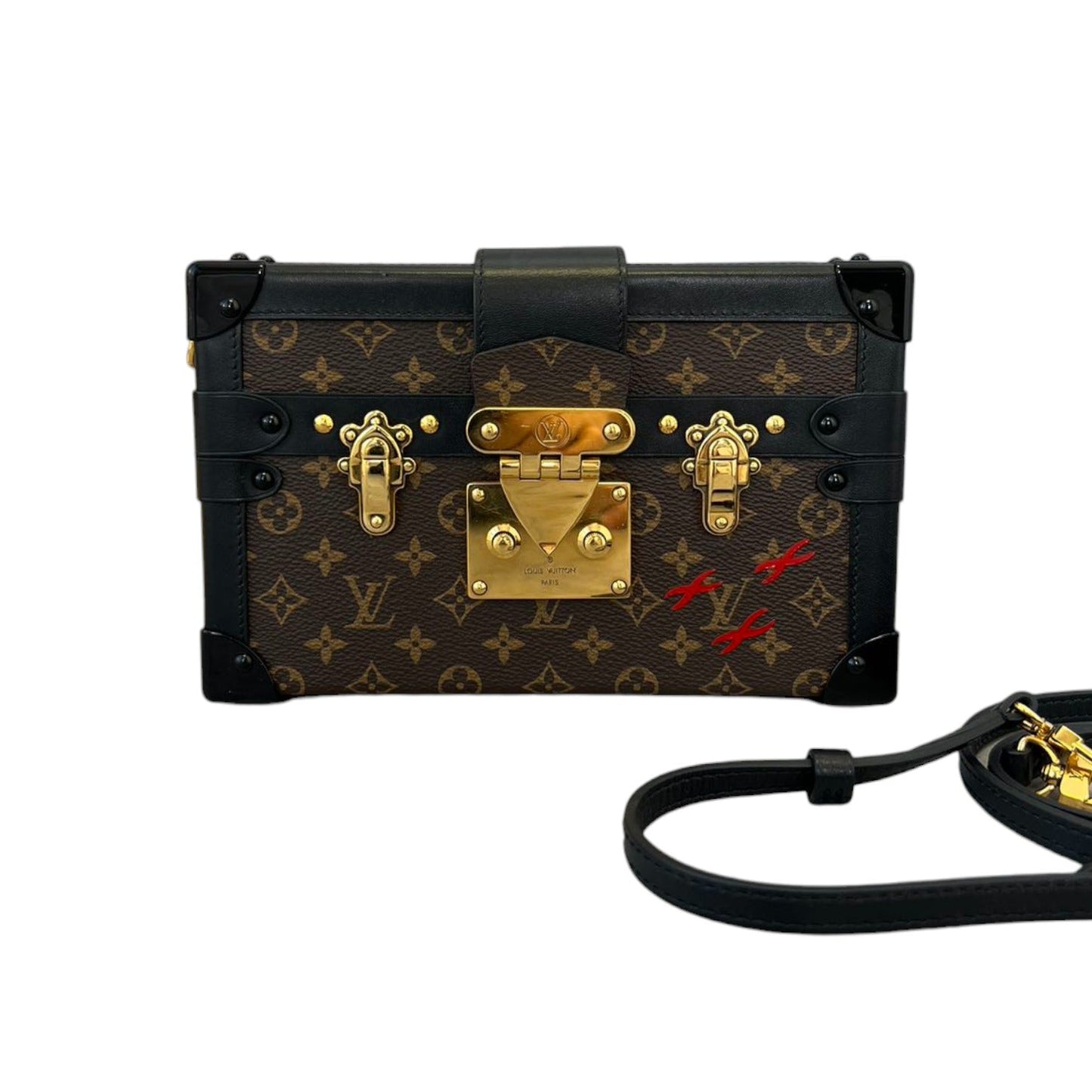 Louis-Vuitton Petite Malle Monogram Brown Black MHW