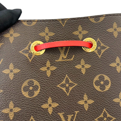 Louis-Vuitton Neonoe MM Monogram Coquelicot Red GHW