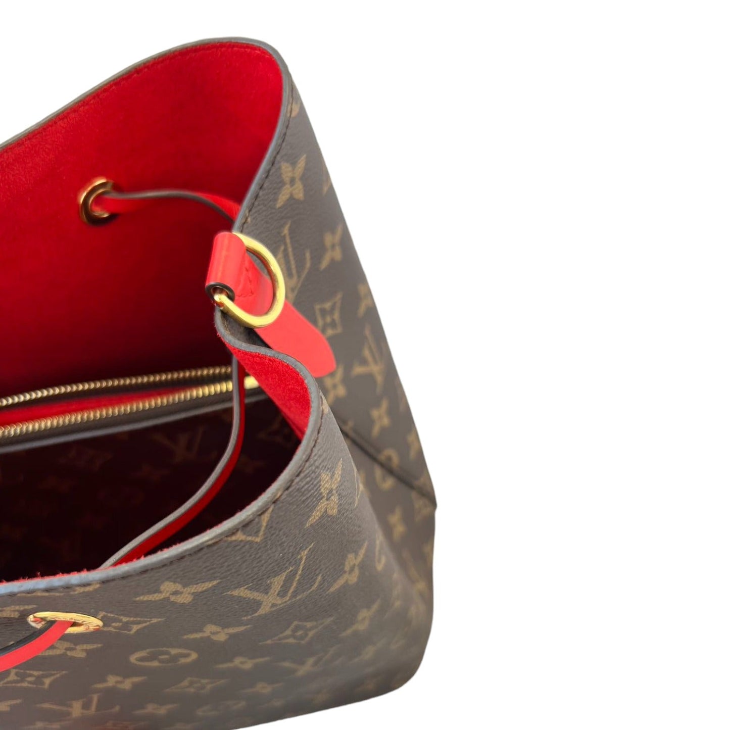 Louis-Vuitton Neonoe MM Monogram Coquelicot Red GHW
