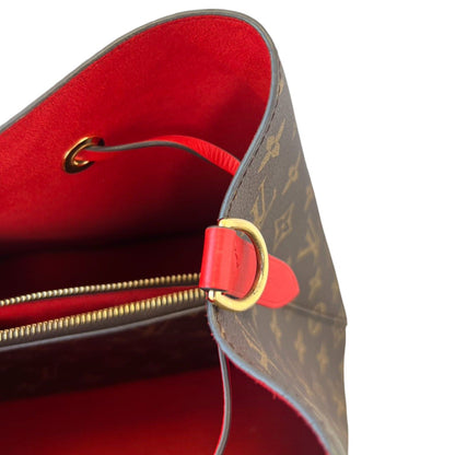 Louis-Vuitton Neonoe MM Monogram Coquelicot Red GHW
