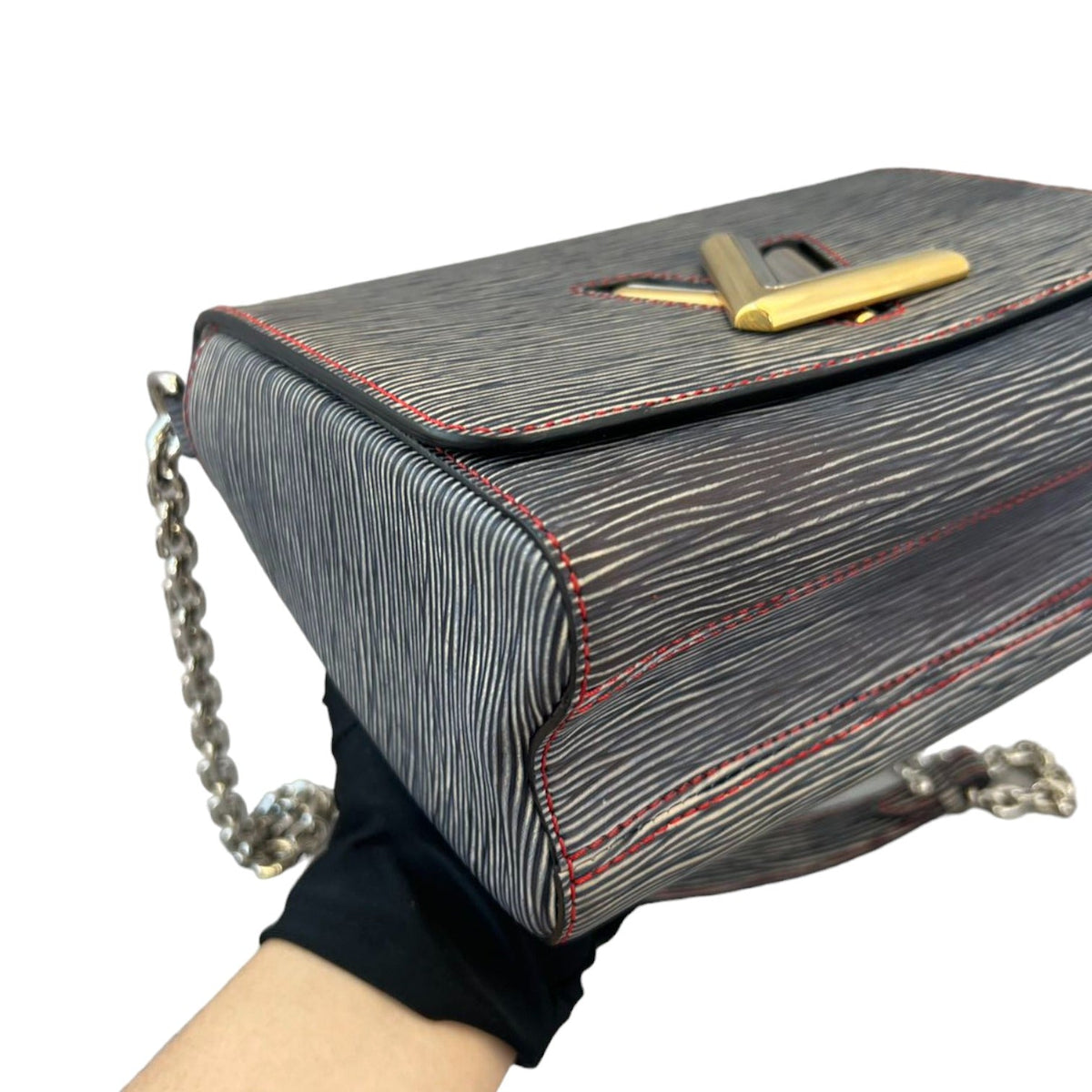 Louis-Vuitton Epi Twist MM Noir Grey SHW