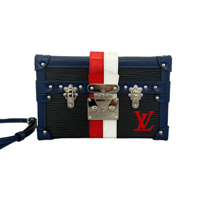 Louis-Vuitton Petite Malle Epi Black Blue Red White SHW