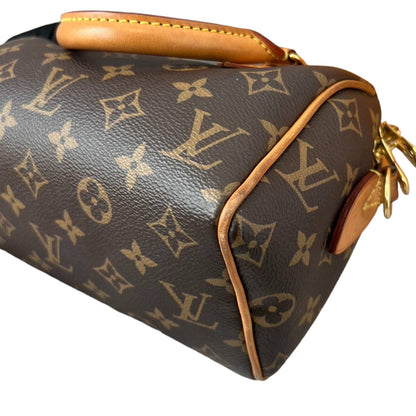 Louis-Vuitton Speedy Bandouliere 20 Monogram Black GHW
