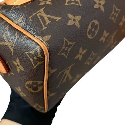 Louis-Vuitton Speedy Bandouliere 20 Monogram Black GHW