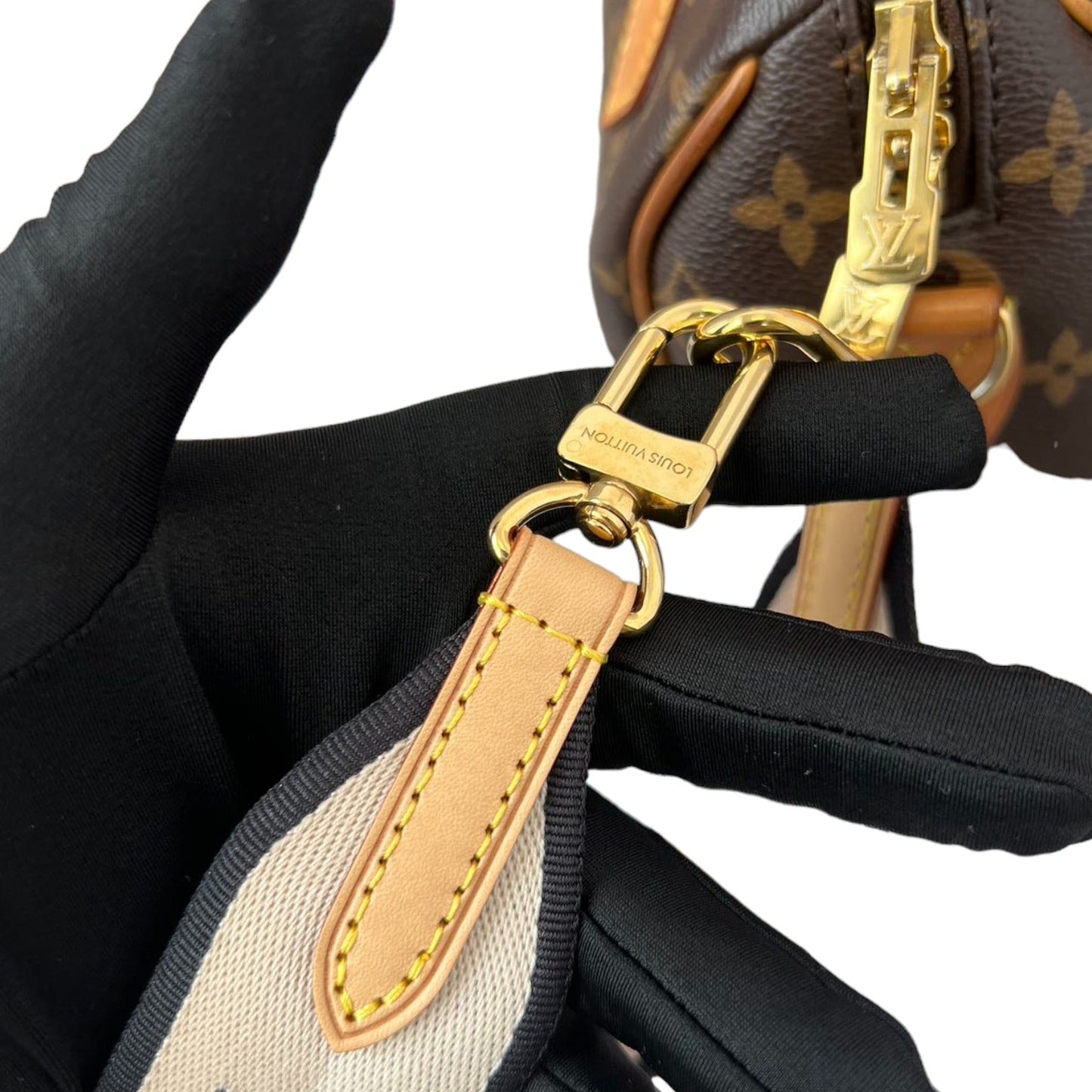 Louis-Vuitton Speedy Bandouliere 20 Monogram Black GHW