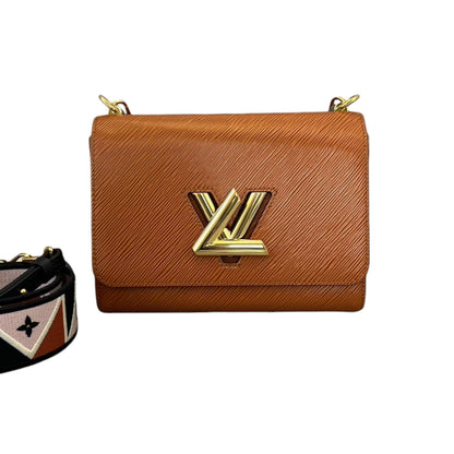 Louis-Vuitton Twist MM Shoulder Bag Epi Caramel Brown GHW