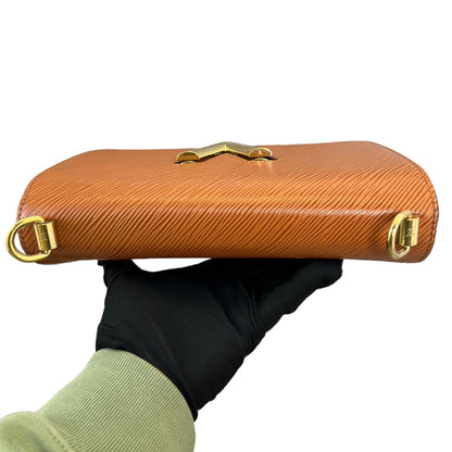 Louis-Vuitton Twist MM Shoulder Bag Epi Caramel Brown GHW