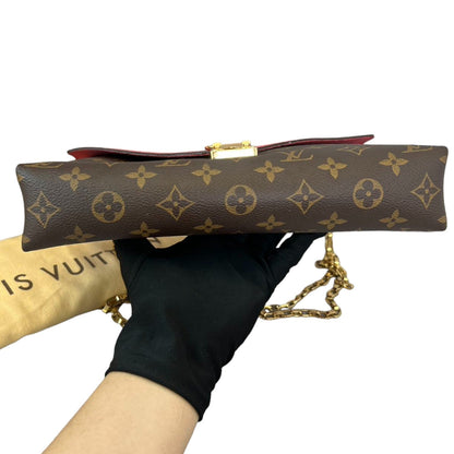 Louis-Vuitton Pallas Chain Flap Monogram Red GHW