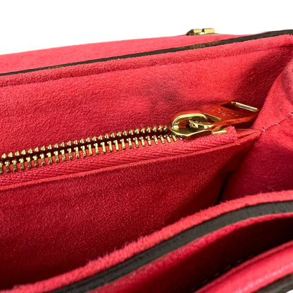 Louis-Vuitton Pallas Chain Flap Monogram Red GHW