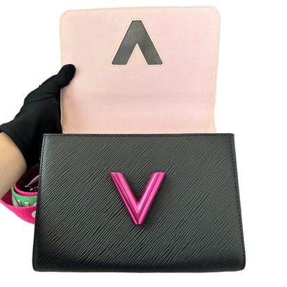 Louis-Vuitton Twist PM Shoulder Epi Black Pink