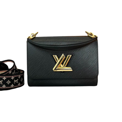 Louis-Vuitton Twist MM Shoulder Epi Black GHW