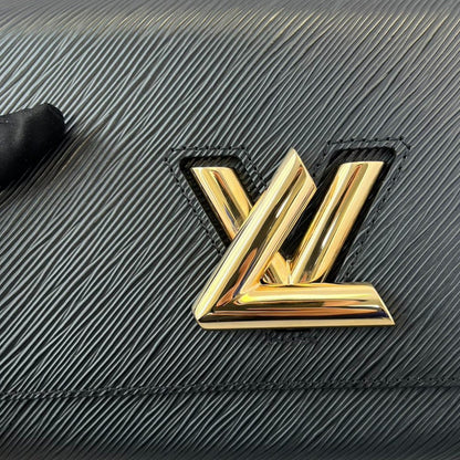 Louis-Vuitton Twist MM Shoulder Epi Black GHW