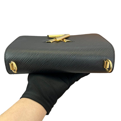 Louis-Vuitton Twist MM Shoulder Epi Black GHW