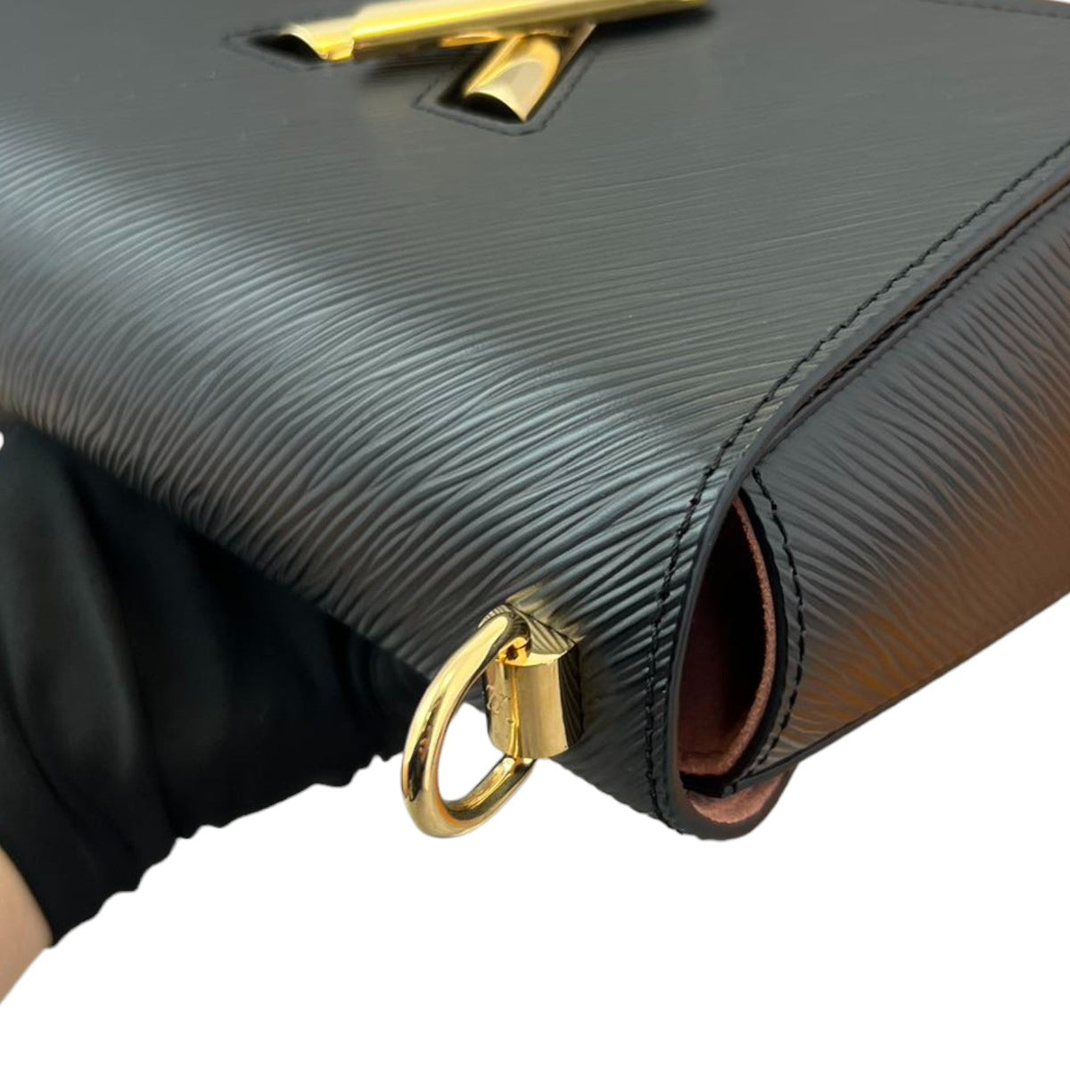 Louis-Vuitton Twist MM Shoulder Epi Black GHW