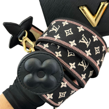 Louis-Vuitton Twist MM Shoulder Epi Black GHW