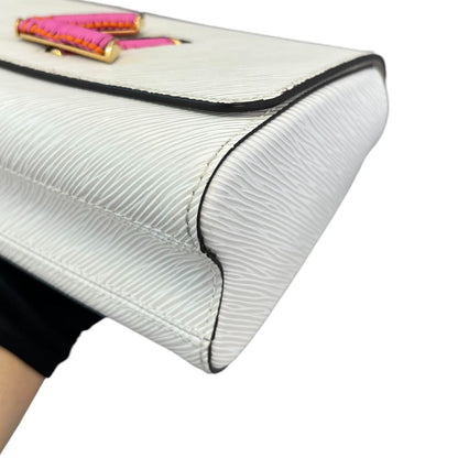 Louis-Vuitton Twist MM Shoulder Epi White Pink GHW