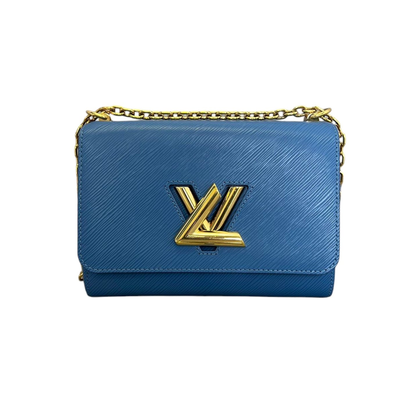 Louis-Vuitton Twist MM Shoulder Epi Blue GHW