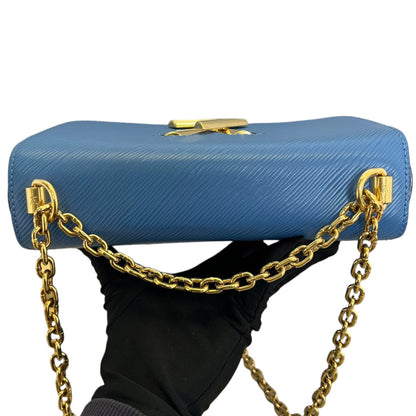 Louis-Vuitton Twist MM Shoulder Epi Blue GHW