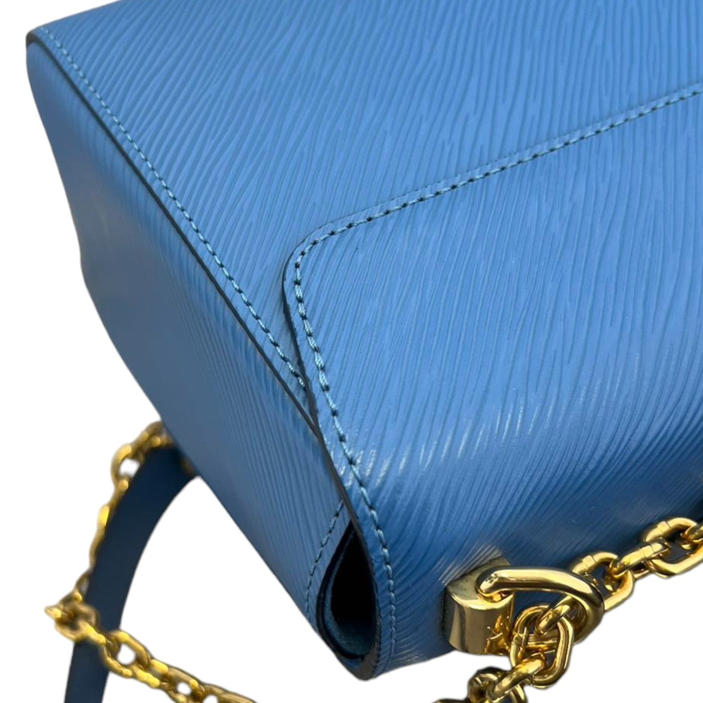 Louis-Vuitton Twist MM Shoulder Epi Blue GHW