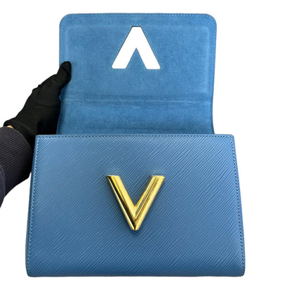 Louis-Vuitton Twist MM Shoulder Epi Blue GHW