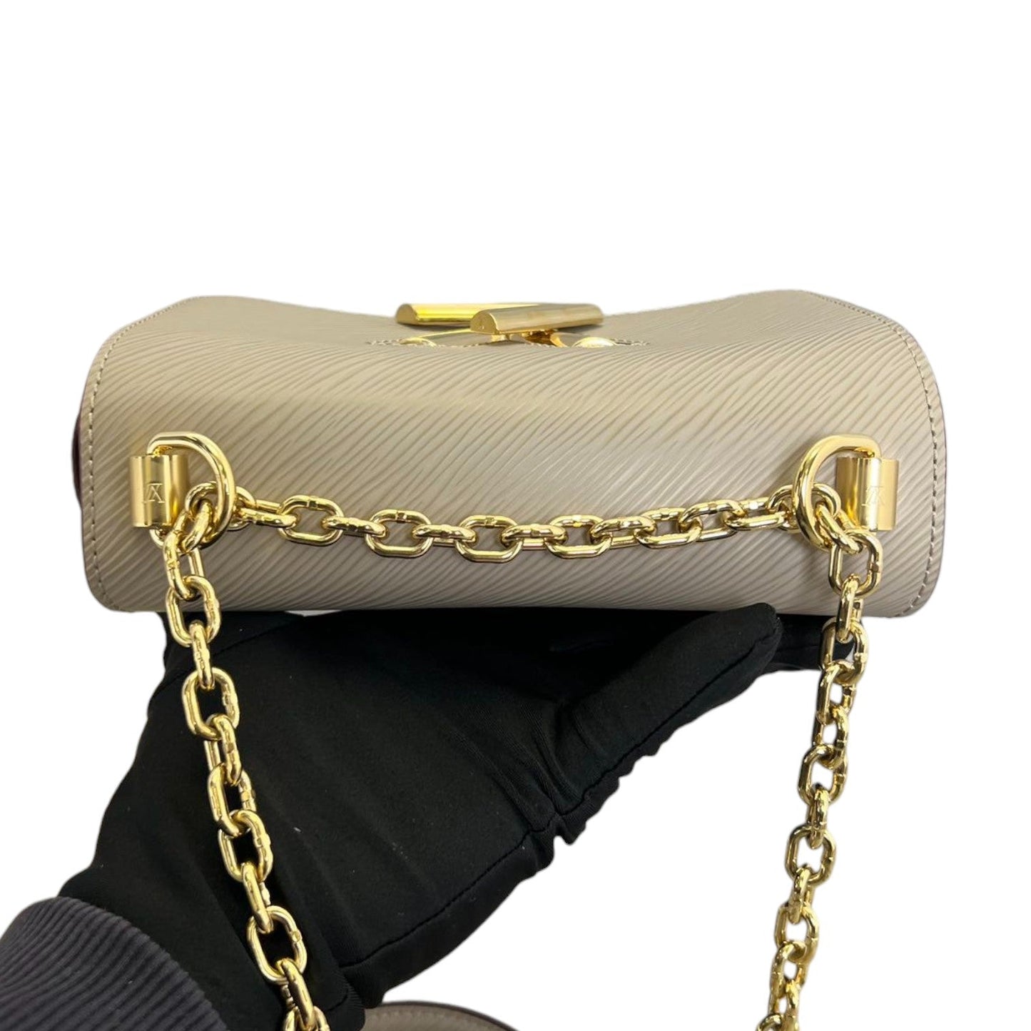 Louis-Vuitton Twist MM Shoulder Epi Beige GHW